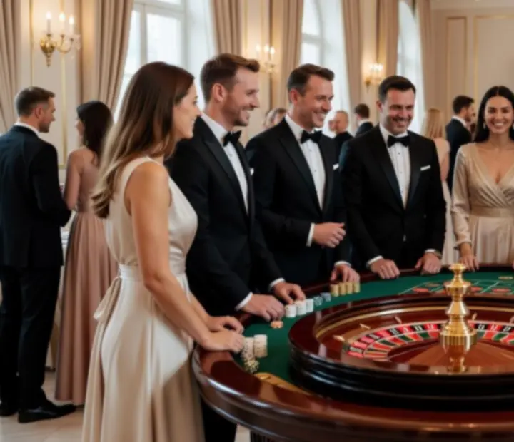 Elegantní ruletový stůl během společenského večera Cestovar