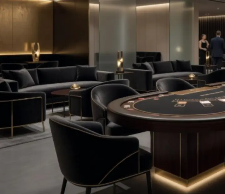 VIP blackjack lounge připravený pro top management